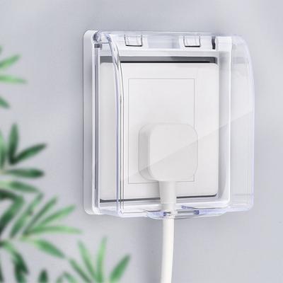 Transparent Guard Waterproof Socket For Kitchen Excellent Sealing Long-lasting Plastic High-strength Plastic Fade Resistant