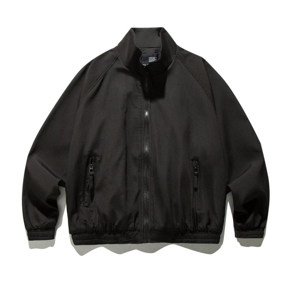 2024 Men's High-End Japanese Style Coffee Corduroy Stand Collar Cotton Jacket