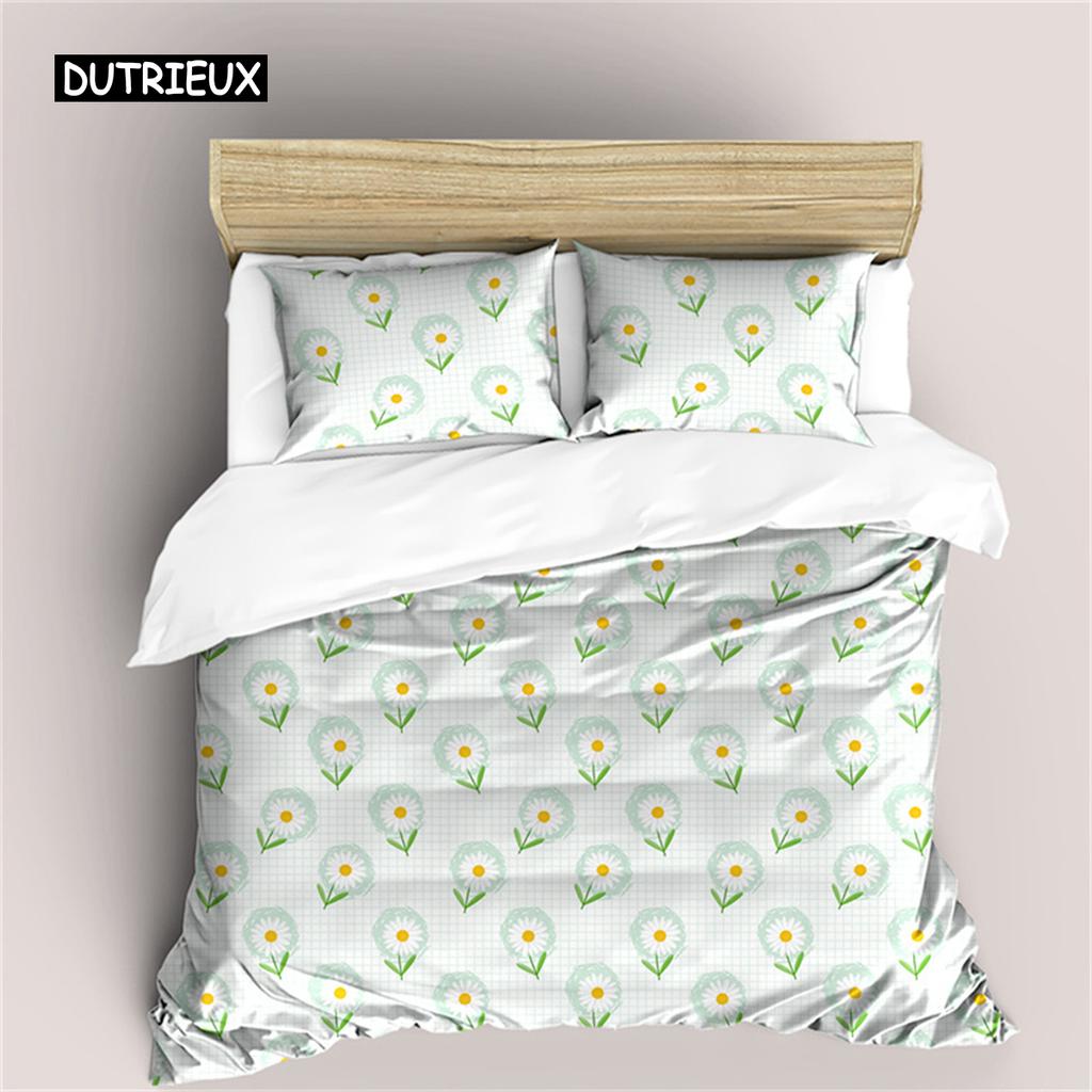 Little Fresh Bettbezug Botanisch Floral Bettdeckenbezug Garten Blume Bettwäsche Set für Kinder Mädchen Teenager Geschenk Schlafzimmer Dekorieren