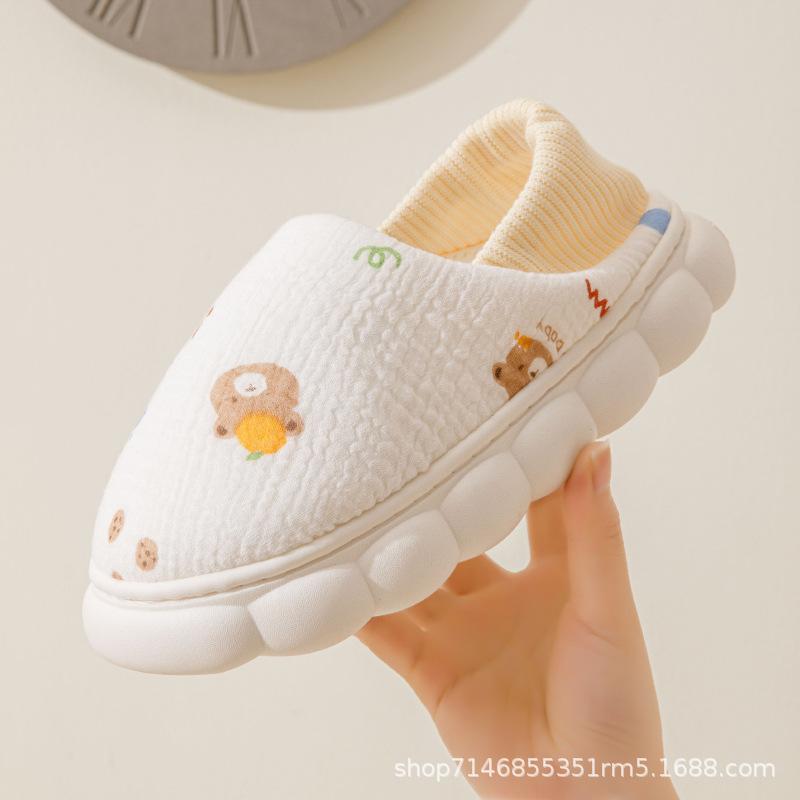 Shoes summer spring and autumn models 678 months breathable sweat-absorbing non-slip soft sole silent center bag heel cotton shoes