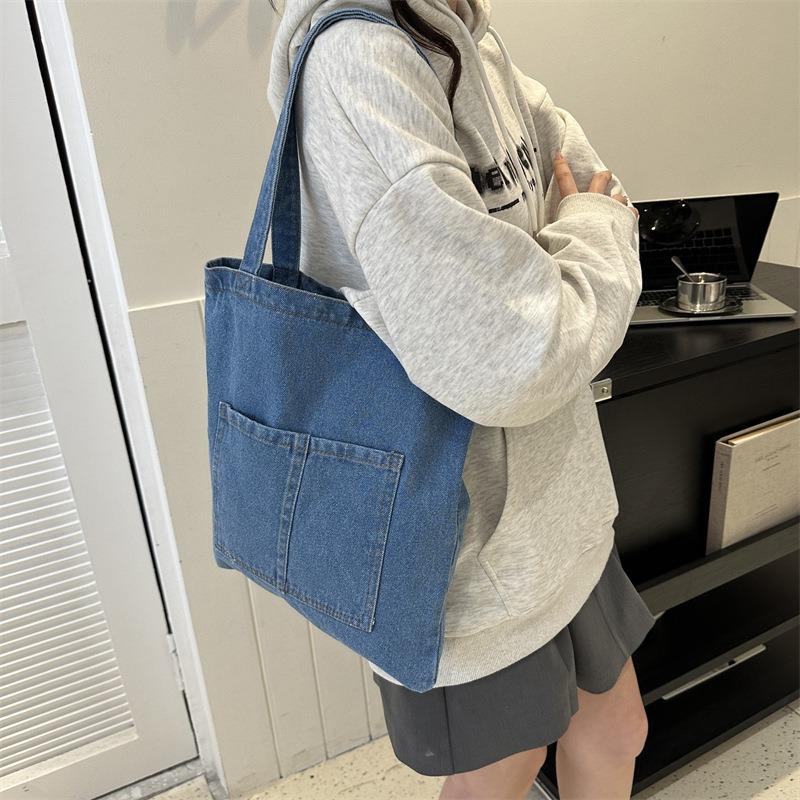 Denim Large Capacity Hundred Shoulder Armpit Bag New Casual Bag Tote Bag