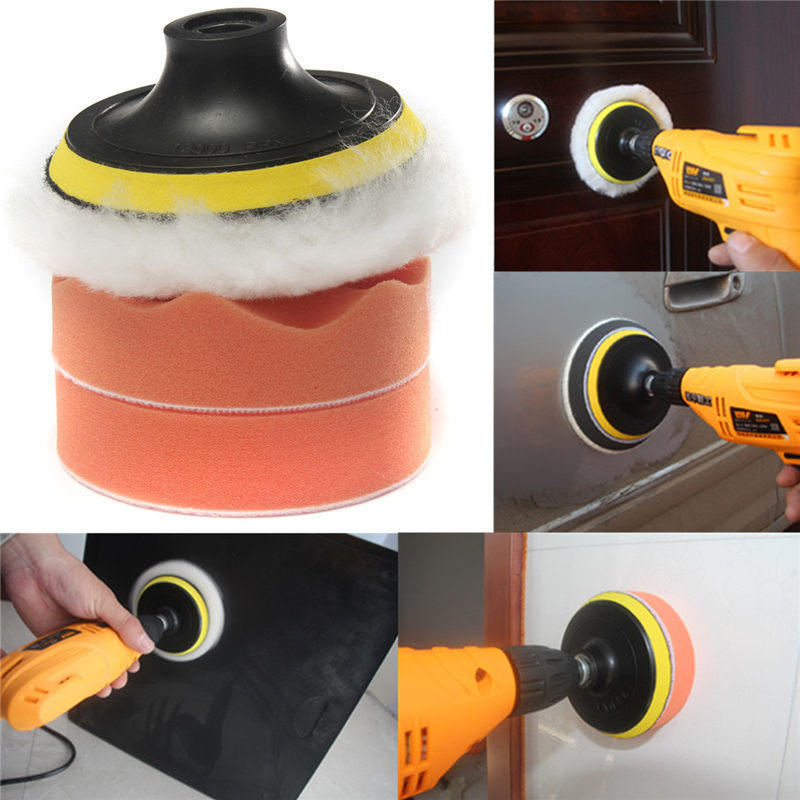 MultiFunction Car Polishing Buffer Waxing Sponge Pad Kit with Drill Adapter Car Scratches Removes Car Care Accessories