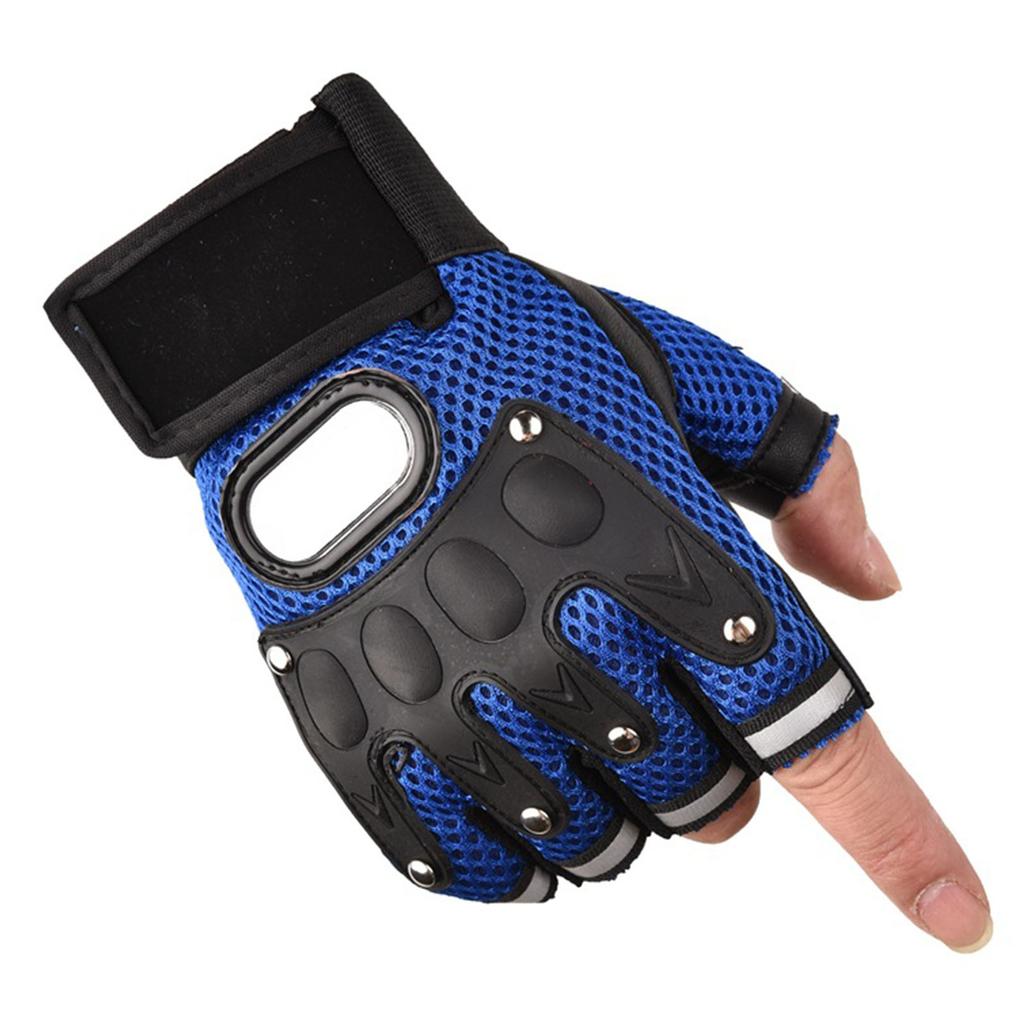 Knuckles Protective Motorcycle Gloves Half Finger Cycling Gloves Breathable Shock Absorption Gloves Accessories