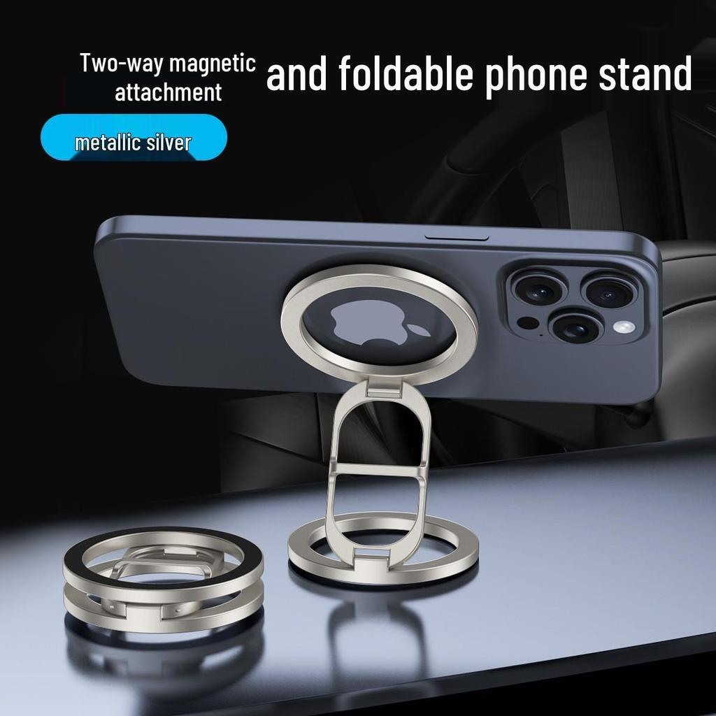 Magnetic Alloy Phone Stand: Multi-functional Desktop Holder for Universal Use