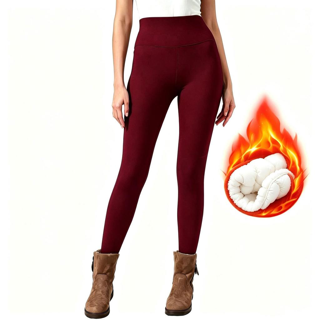 Women's Fleece-Lined High Waist Yoga Pants - Thick & Warm for Outdoor Fitness