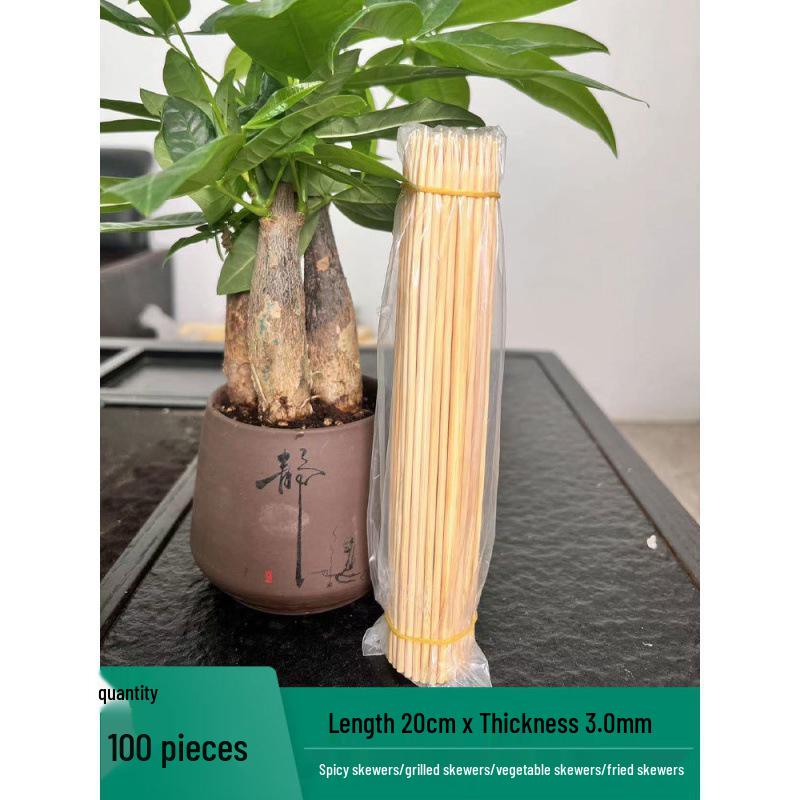 Bamboo Skewers for Grilling Oden and Bobo Chicken with Disposable Handles