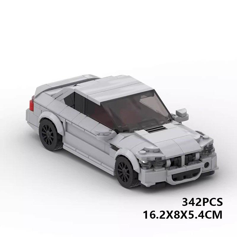 MOC-M0107 Building Blocks 8-Grid Classic Sports Car Model DIY Assembly Bricks Toy