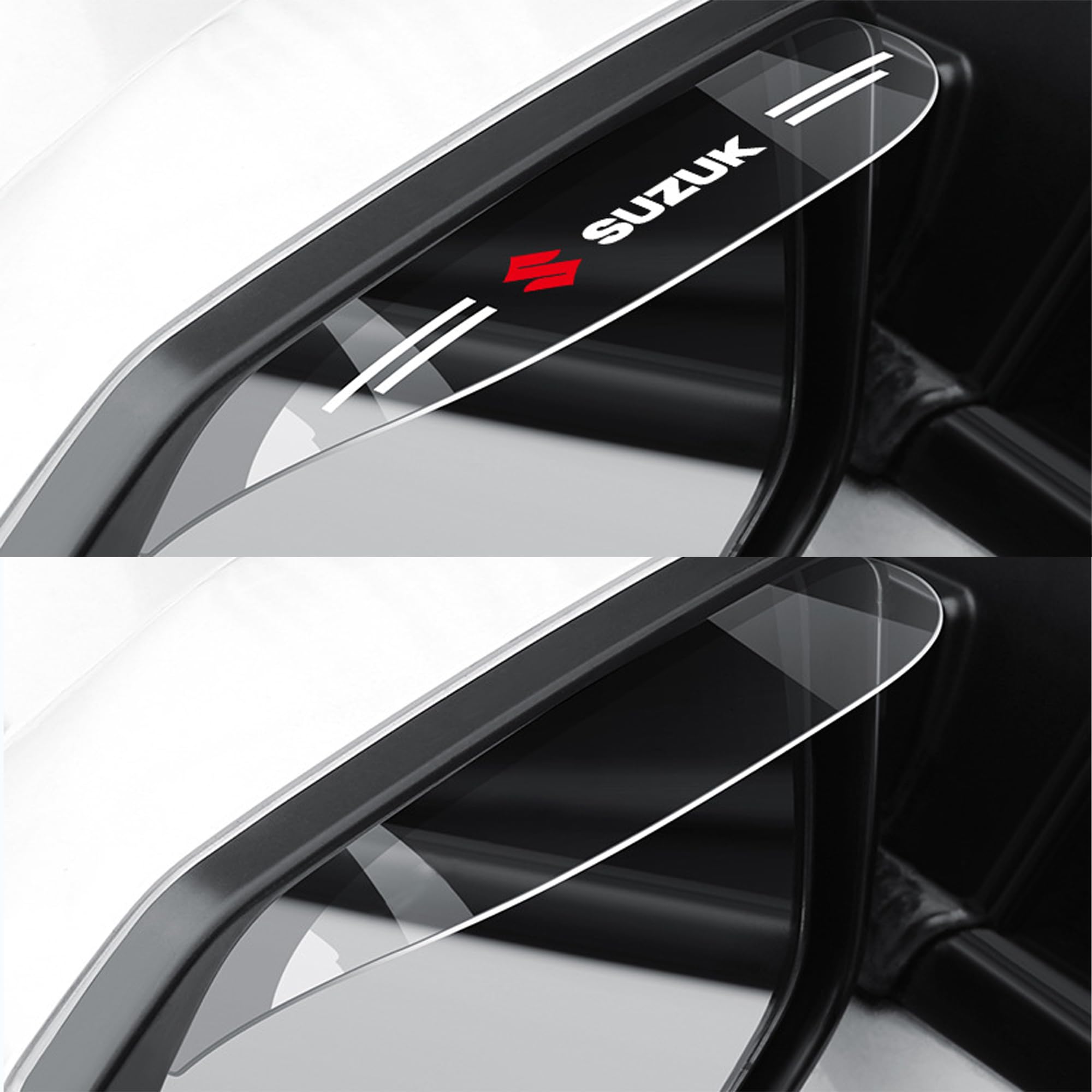 

DELUXEFOX Side Mirror Visor for Suzuki, 4 Pieces, Side Mirror, Rain and Snow Prevention