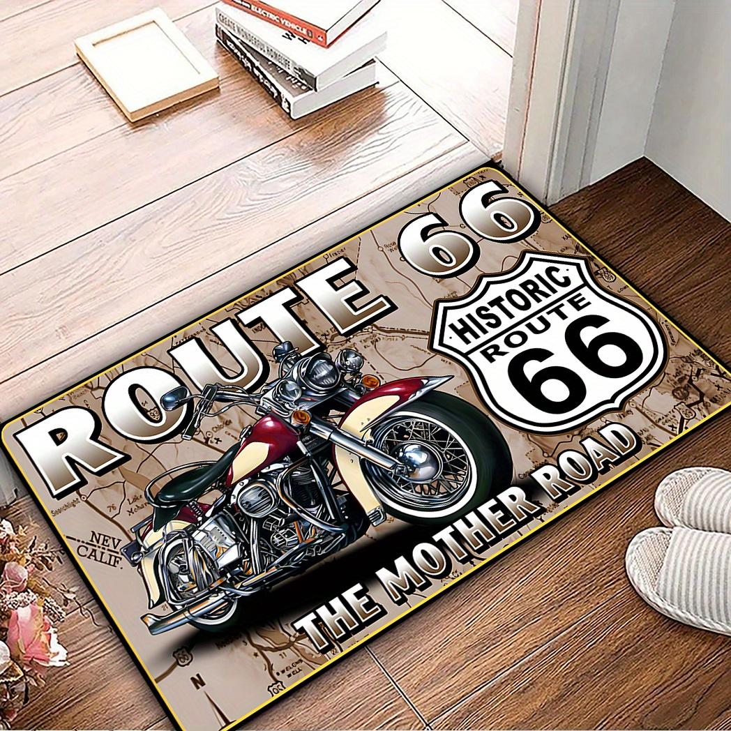 

1pc Rug Motorcycle Pattern Area Rugs | Indoor and Outdoor Entrance Door Mats Bedrooms Living Room Bathroom Cafe Home Decoration 40x60cm