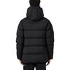 Skechers Solid Color Zipper Hooded Mid-Length Down Jacket Men outerwear Black P422M022