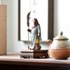 Guan Gong Wu Ceramic Chinese Sculpture, Desktop Characters, Guan Erye Home Decorations, Three Kingdoms