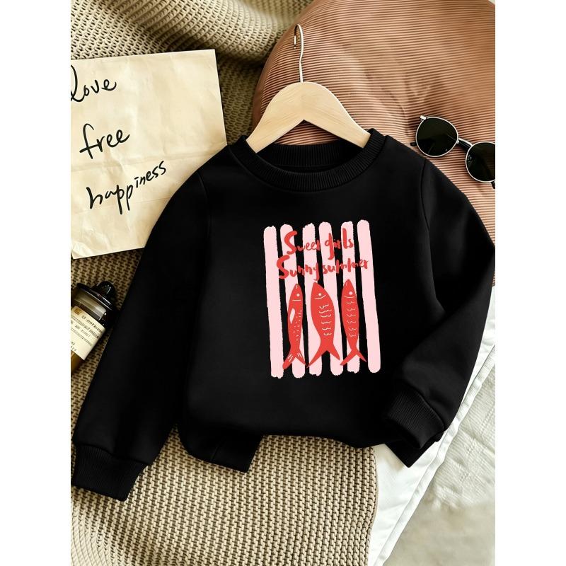 European sizes Cute Print Pattern 0-3 Years Old Kids Comfortable Spring Thin Round Neck Sweatshirt Suitable for Outdoor Wear
