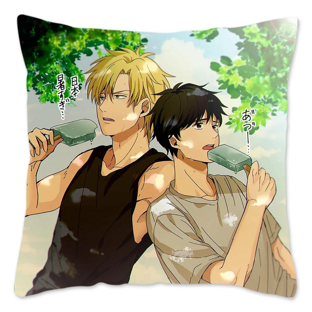BANANA FISH Anime Cushion Cover for Sofa Throw Pillow Cover Home Decoration Polyester Pillow Case Japan Manga Housse De Coussin