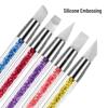 Multifunctional Double-Ended Nail Art Silicone Pen for Beading, Gluing, Carving, Rhinestone Pressing, and Embossing