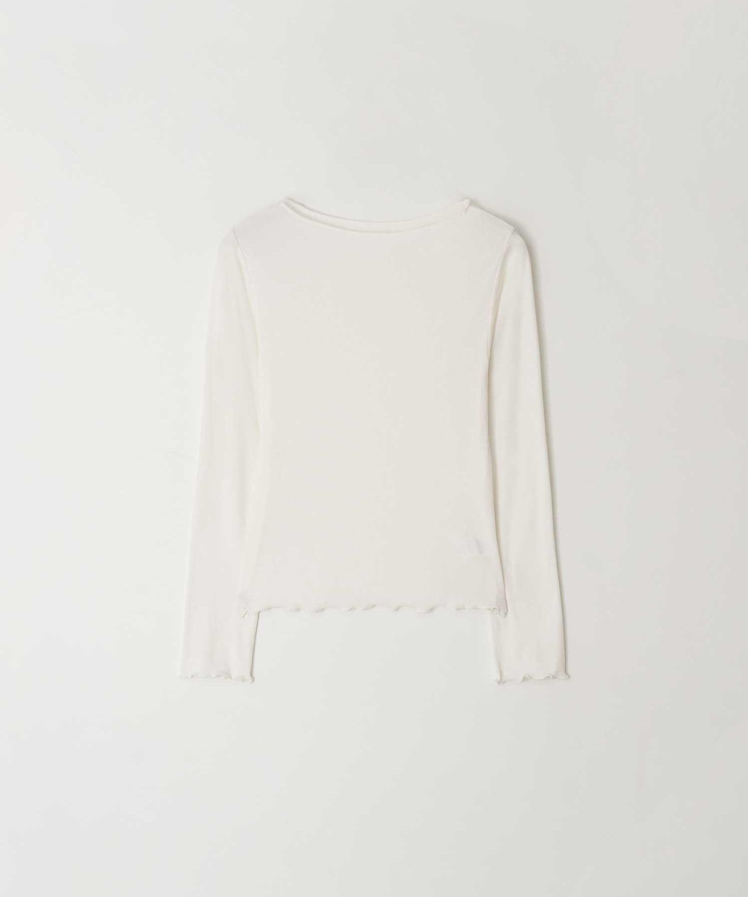 The Rye Boat-Neck Long Sleeve T-Shirt(Ivory) Cream/Free