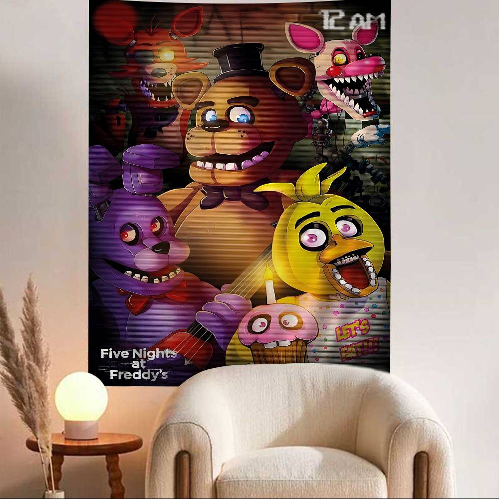 Fnaf FFivenightsAtFFreddys Game Printed Large Wall Tapestry Hanging Tarot Hippie Wall Rugs Dorm Art Home Decor