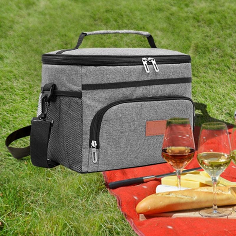 Portable Lunch Bag Insulated Bento Box for Women Men Reusable Lunch Box Dinner Container Large Capacity Handbag Food Bag