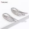 18K Gold Plated Brass Earwires Inlaid Zircon Earring Hooks Findings For DIY Earrings Making Supplies Accessories
