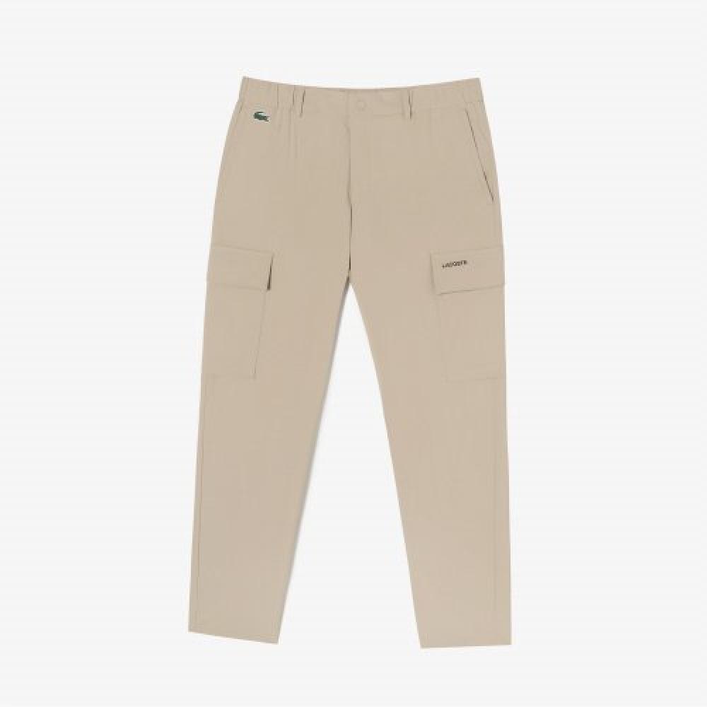 

LACOSTE Мужские брюки-карго с зауженным кроем для гольфа [Бежевый]