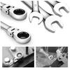 Flex Ratchet Wrench, Combination Wrench with Dual-Use Head, Swivel Ratchet Wrench, Spanner for Car Maintenance and DIY, Plate Ratchet Wrench (12mm)