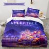 Deltarune Legame Coraggioso Set Copripiumino Trapuntato Federa Decorazione per la Casa Regalo di Compleanno (1 * copripiumino + 2 * federa, senza nucleo)