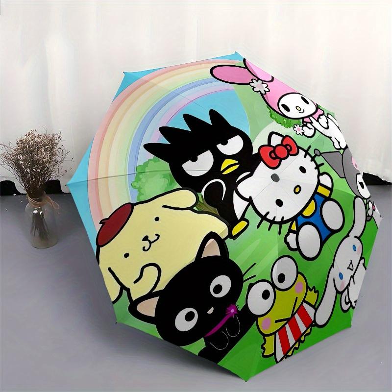 1pc Hello Kitty Rainbow Friends Umbrella with Plastic Handle,Suitable for All Seasons Home Travel Outdoor UmbrellaSanlio086