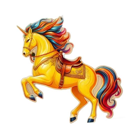 Pferdeornament 2D Acryl Pferd Auto Rückspiegelanhänger Flacher Weihnachtsbaumanhänger Auto Innenraum Hängedekoration für Frauen Mädchen