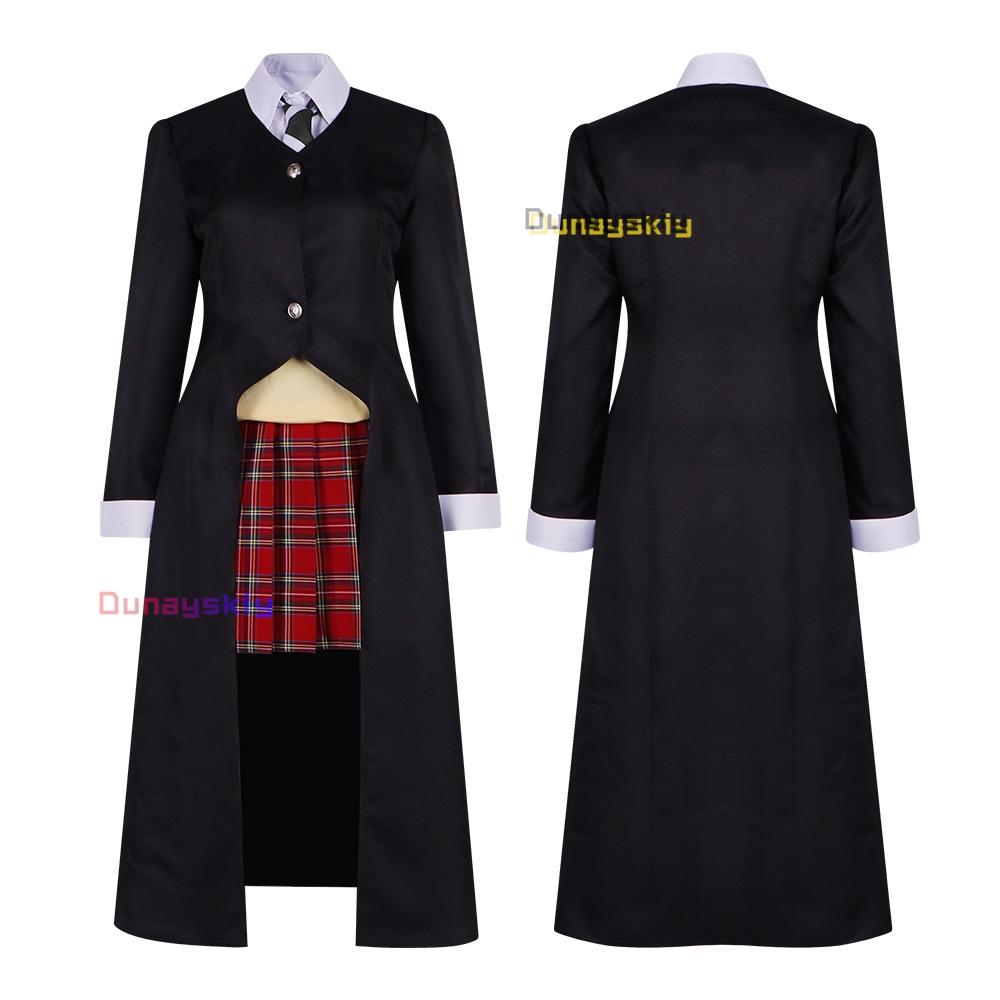 Anime Maka Albarn Cosplay Costume Women Girl Skirt Uniform Halloween Carnival Party Wig Jackets Tie White