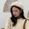 Keep Warm Women Berets Plush Octagonal Hat Elegant Painter Caps  Winter