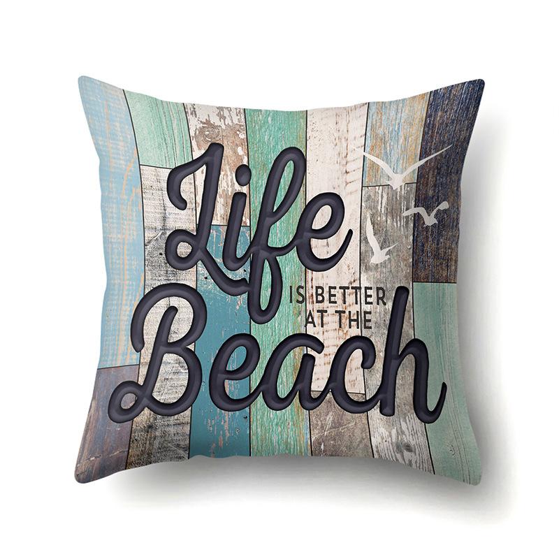 Polyester Pillowcase, Automotive Retro Wood Grain Printing Pillowcase, Waist Cushion Cover, English Cushion, Bedside Cushion Cover