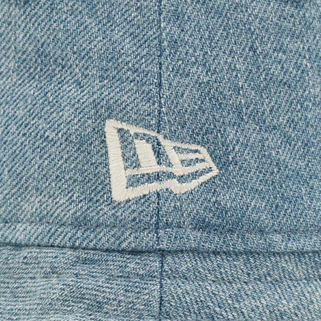 New Era Women's Bucket Hat Drawstring Plain Washed Denim LXL BUCKET03 CORD STRAP WDNM FRT 14388477 NER36C8905