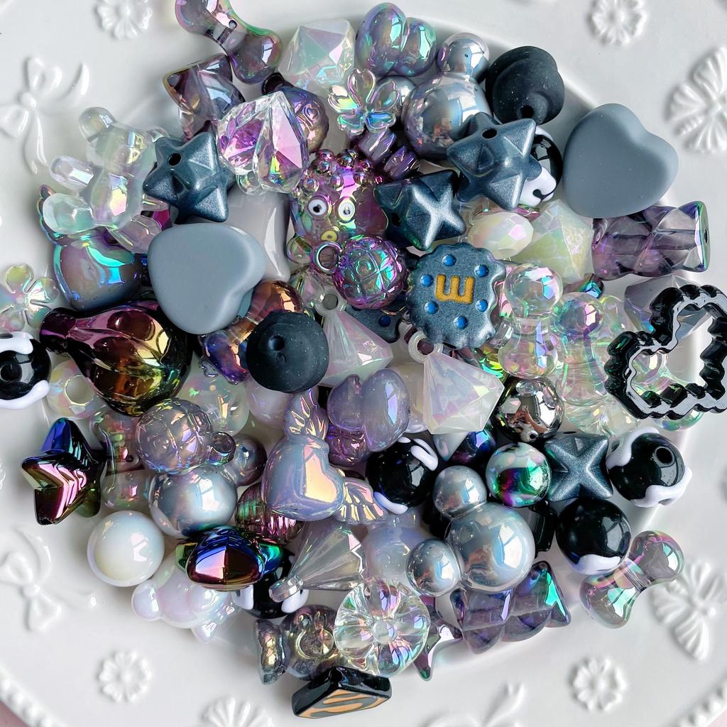 25/50/100g Cute Random Mixed Plastic Acrylic Beads For DIY Necklace Bracelet Cellphone Strap Jewelry Craft Making Accessories