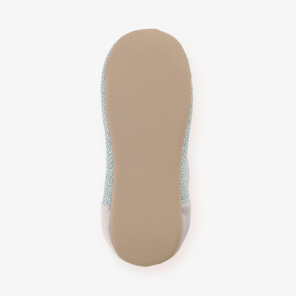 Afternoon Tea Living JL07 Embroidered Babouche Blue Slippers,