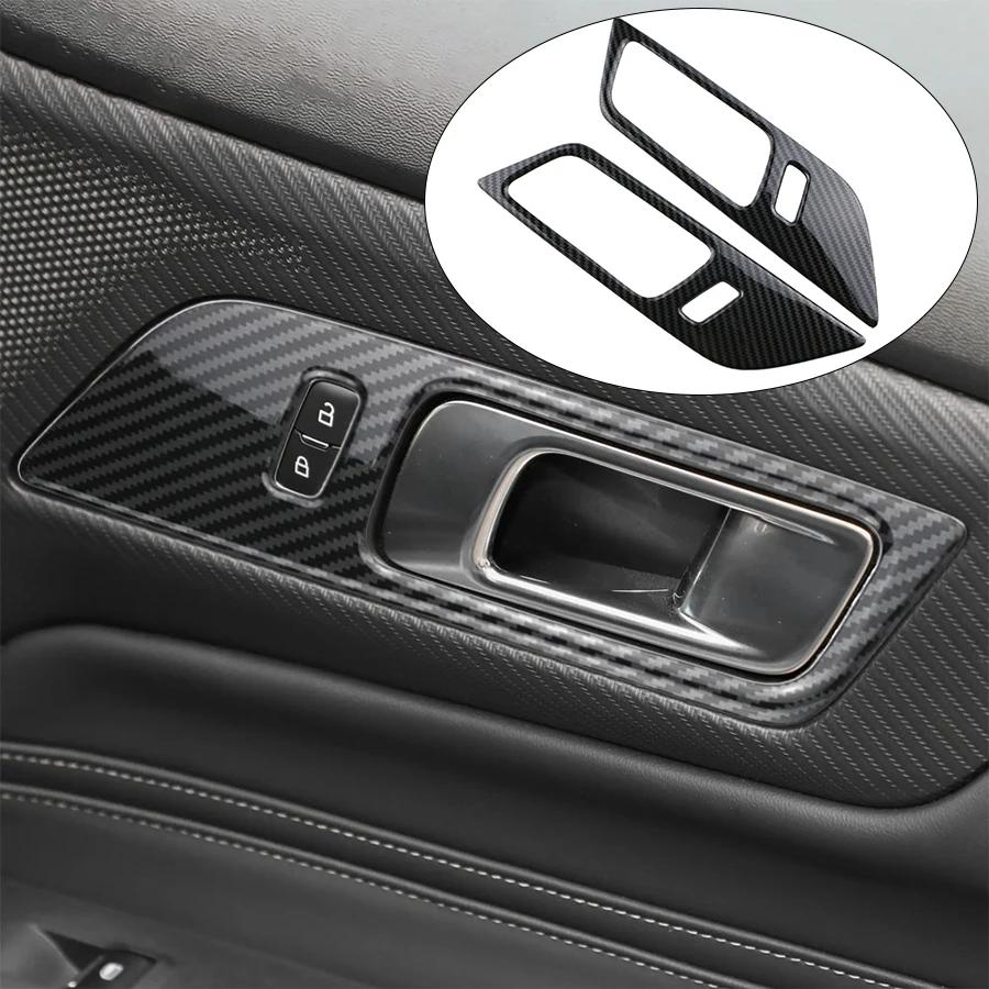 

Imitation Carbon Fiber Inner Door Handles Bowl Cover Trim for Ford Mustang 2016 - 2025 ABS Car Accessories 2pcs
