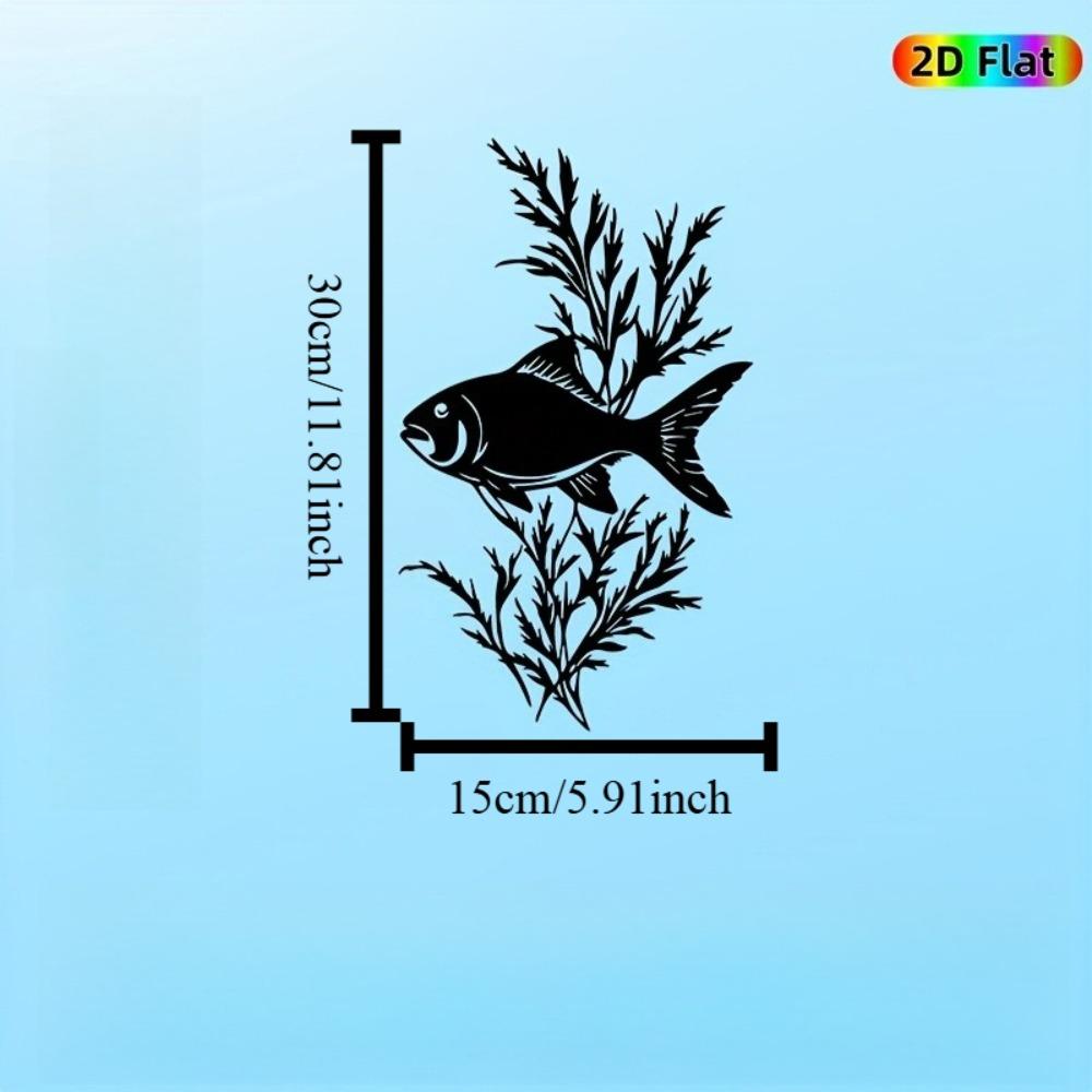 1pc Vintage Iron Seaweed Wall Sculpture Nautical Ocean Theme Metal Wall Art for Living Room Office Outdoor Decor Elegant Iron Craft