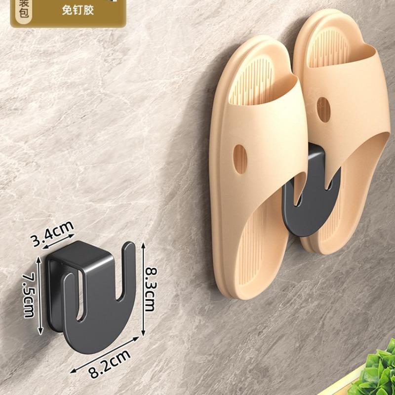 2 Pack Slipper Rack Storage Organizer for Bathroom Hanging Shelf Multifunctional Shoe Rack Toilet Simple Hook