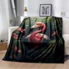 Cartoon Pink Flamingo Rainforest Love Bird Blanket,Soft Throw Blanket for Home Bedroom Bed Sofa Picnic Travel Cover Blanket Kids