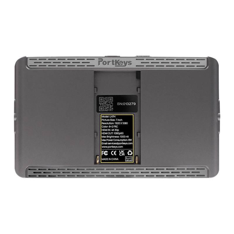 Portkeys Aiken LH7H 7-Inch Camera Monitor, 8 Ports, 1000 Nits Brightness for DSLR/Mirrorless