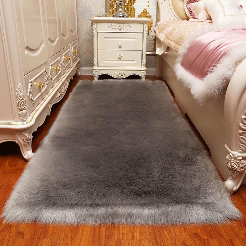 

Белый ковер с длинными волосами, искусственный мех, пушистый ковер для гостиной, прикроватная тумбочка для спальни, пушистая теплая подушка, украшение для эркера, напольный коврик 180*200cm
