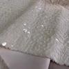 Tessuto Peluche a Forma di Squame di Pesce con Luster Perlescente Stampa Offset Tridimensionale Morbido per Fai da Te Tessuto per Cappotto Giacca