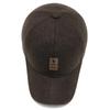 Hat Men's Autumn and Winter Old Man Warm Ear Protector Baseball Cap Winter Simple and Versatile Grandpa Cap