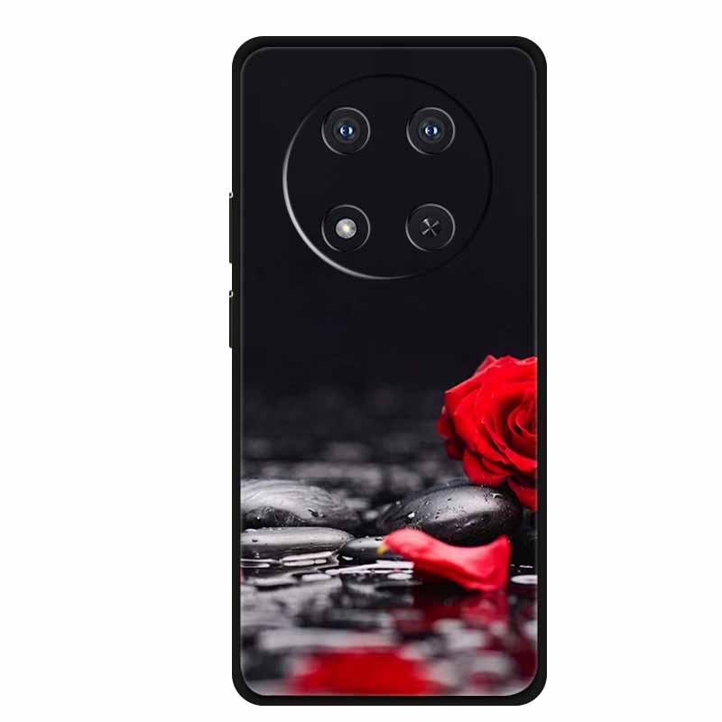 Phone Case For Honor X9c Back Cover Case Black Silicone Soft Funda For Honor Magic 7 lite X60 Pro 5G Case Magic7 lite 7lite Capa