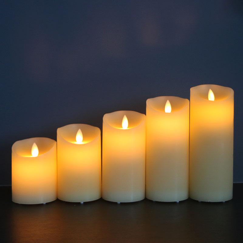 LED Battery-Powered Flickering Paraffin Candle with Remote Control