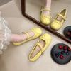 Retro Flat Shallow Toe Single Shoes New Versatile Insole Height-increasing Shoes