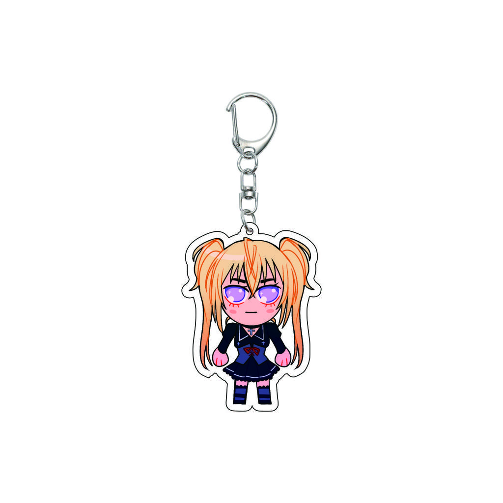 55MM Anime Shugo Chara Keychain Yume Hinomori Kuroya Kaito Haruto Yashiro Key Chain Acrylic Model Plate Christmas Gifts
