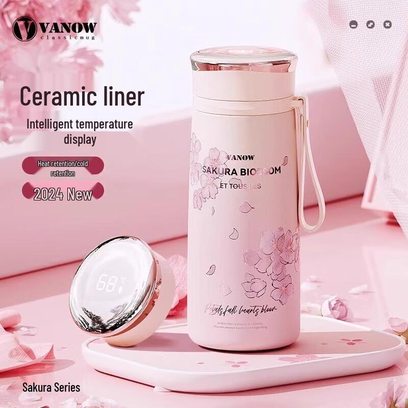 Vanow Smart Temperature Display Ceramic Lined Thermos