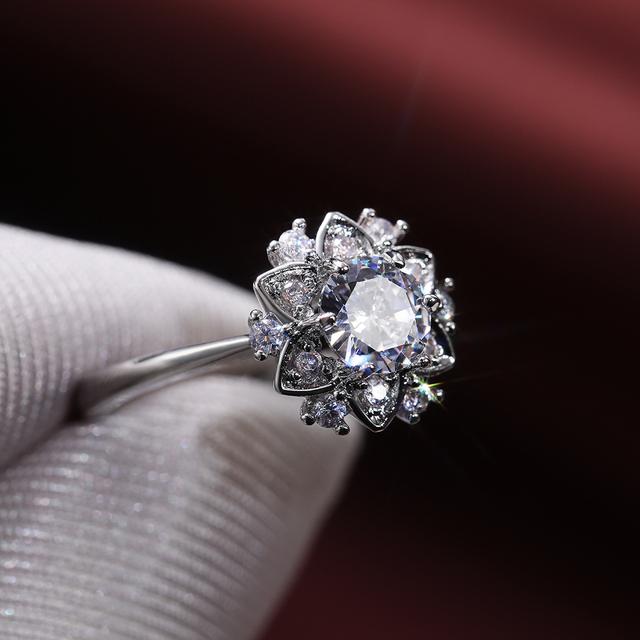 

Новые высококачественные посеребренные женские обручальные кольца с блестящим кубическим цирконием, свадебные украшения вечности 9