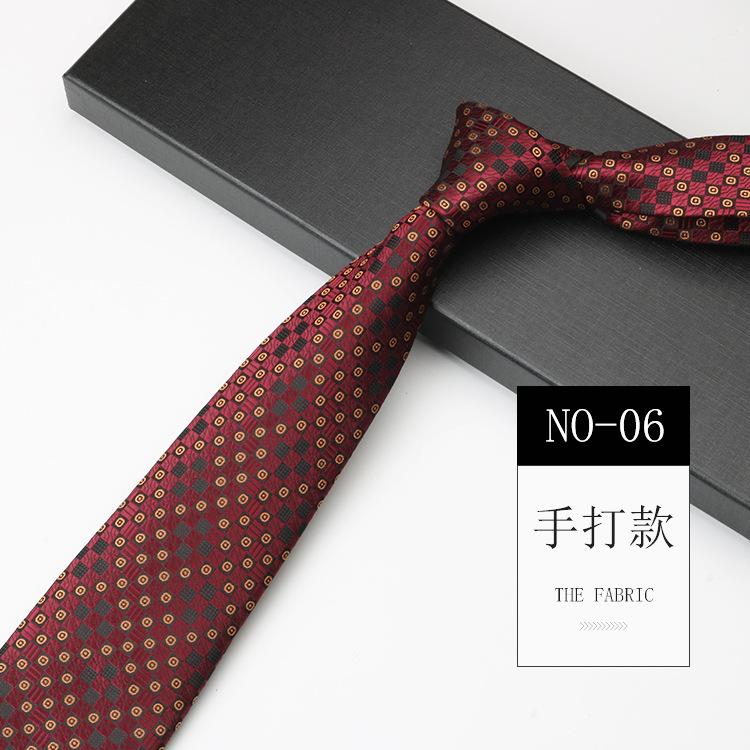 Obchodní kravata Pánský oblek Šaty Červená Zelená Host Pódium Svatba 8cm Vzor Ruční vázání
