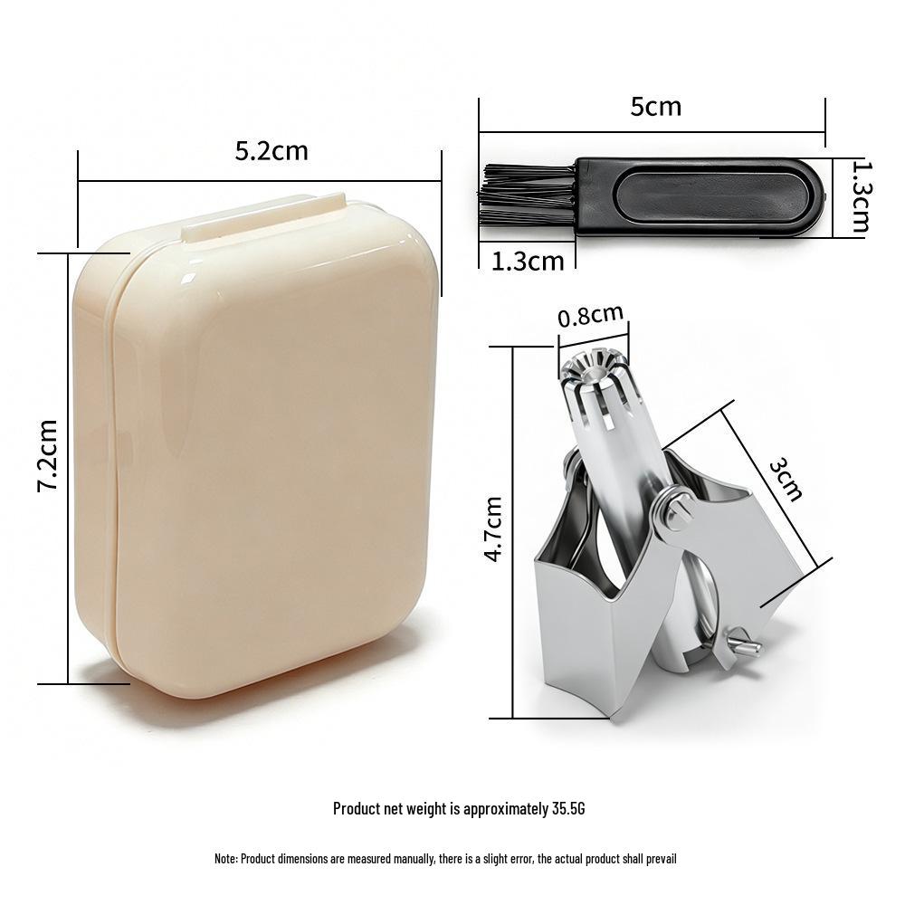 Affordable Stainless Steel Manual Nose Hair Trimmer - Washable Unisex Grooming Tool