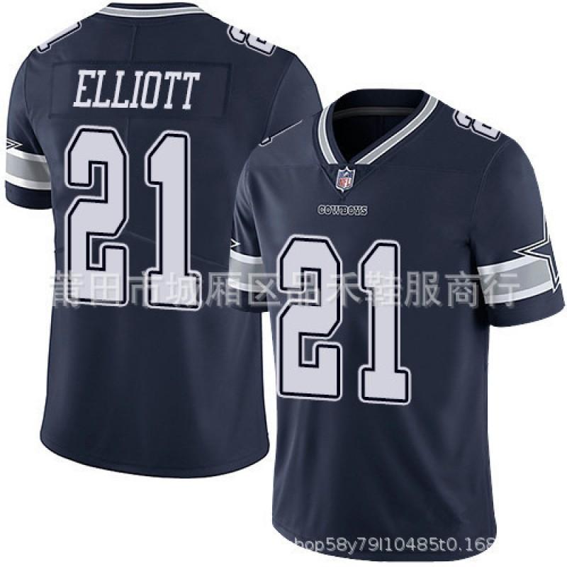 Dallas Cowboys NFL Camiseta de Fútbol Americano Hombres Mujeres Niños Algodón Uniforme Deportivo de Equipo 15 Dak Prescott 21 Ezekiel Elliott